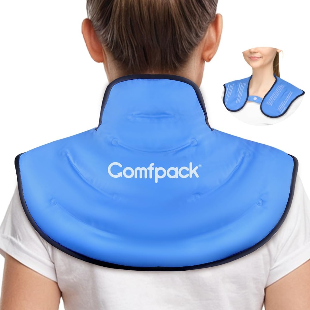 Pacchetto di ghiaccio per il rilievo del collo e del dolore delle spalle, Gel di involucro del pacchetto del ghiaccio del collo Gel Reusable Caldo Compressori Terapia superiore Grande pacchetto di ghiaccio per lesioni, gonfiore, chirurgia cervicale, Sprain
