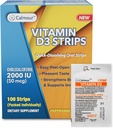 Vitamina D3 Strips 100 Pack| 2000 IU Oral Dissolvable D3 Vitamin Strips | Peppermint Flavor Melts on Your Tongue in 30 secondi | Boost Immunity & Enhance Mental Focus with Vitamin D3 2000