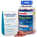 TIME-CAP Los Angeles, INC. Timely Ibuprofen 200mg 1000 compresse - Tablet di sollievo del dolore e Riduttore di febbre - per il sollievo di mal di testa, dolore mestruale, dolori di denti, muscolare, artrite dolore e dolori corpo