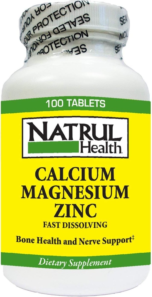 NAT-Rul Salute Calcio/Magnesium Plus Zinc Tablets - 100 Ea