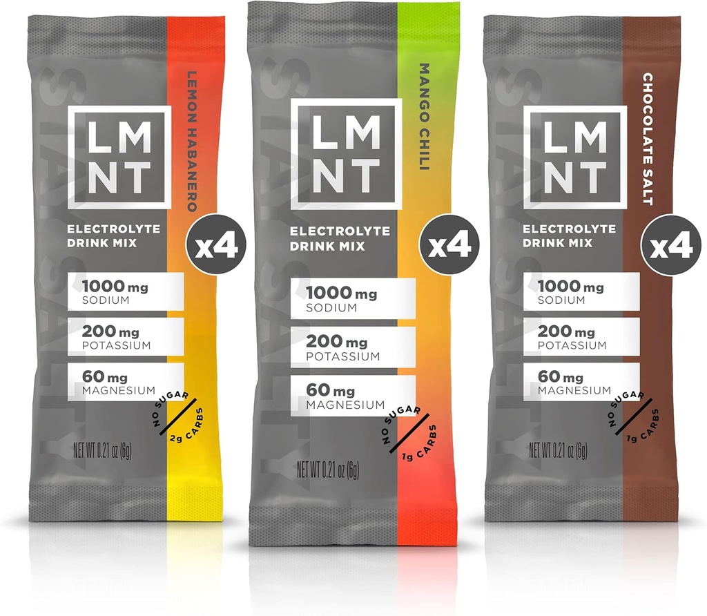 LMNT Keto Electrolyte Powder Packets | Paleo Hydration Drink Mix | No Sugar, No Artificial Ingredients | Fiesta Pack | 12 Stick Pack