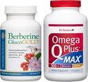 Dr. Whitaker’s Berberine GlucoGold con 1.500mg BerberPure Berberine, Cinnamon, Crominex PLUS Dr. Sinatra Omega Q Plus MAX Advanced Heart Health Support con 100mg CoQ10, Turmerico, e altro