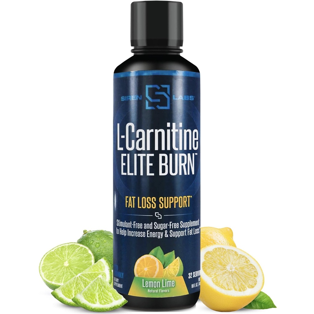 L-carnitina Elite Burn Liquid Keto Fat Burner e Metabolismo Attivatore - Fat Loss Support Keto Friendly Weight Loss Aumentare Energy-Stimulant Free - Lime 3000mg (32 Serve)