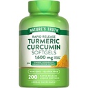 Natural's Truth Turmeric Curcumin Complex Supplement | with Black Pepper Extract, Ginger & Astragalus | 200 Rapid Release Softgels | Non OGM e Gluten Free