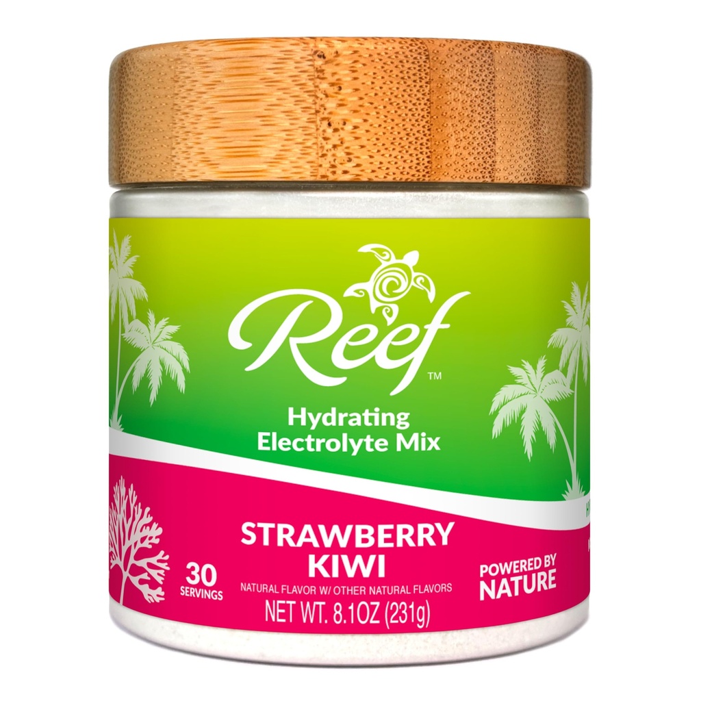 Idratazione polvere di elettrolita - Idratazione con gli elettroliti della natura + frutta reale - Fragola Kiwi, Non Aggiunto Zucchero, 5 elettroliti chiave + Vitamine, Minerali di trace, Non-GMO, 30 Serve