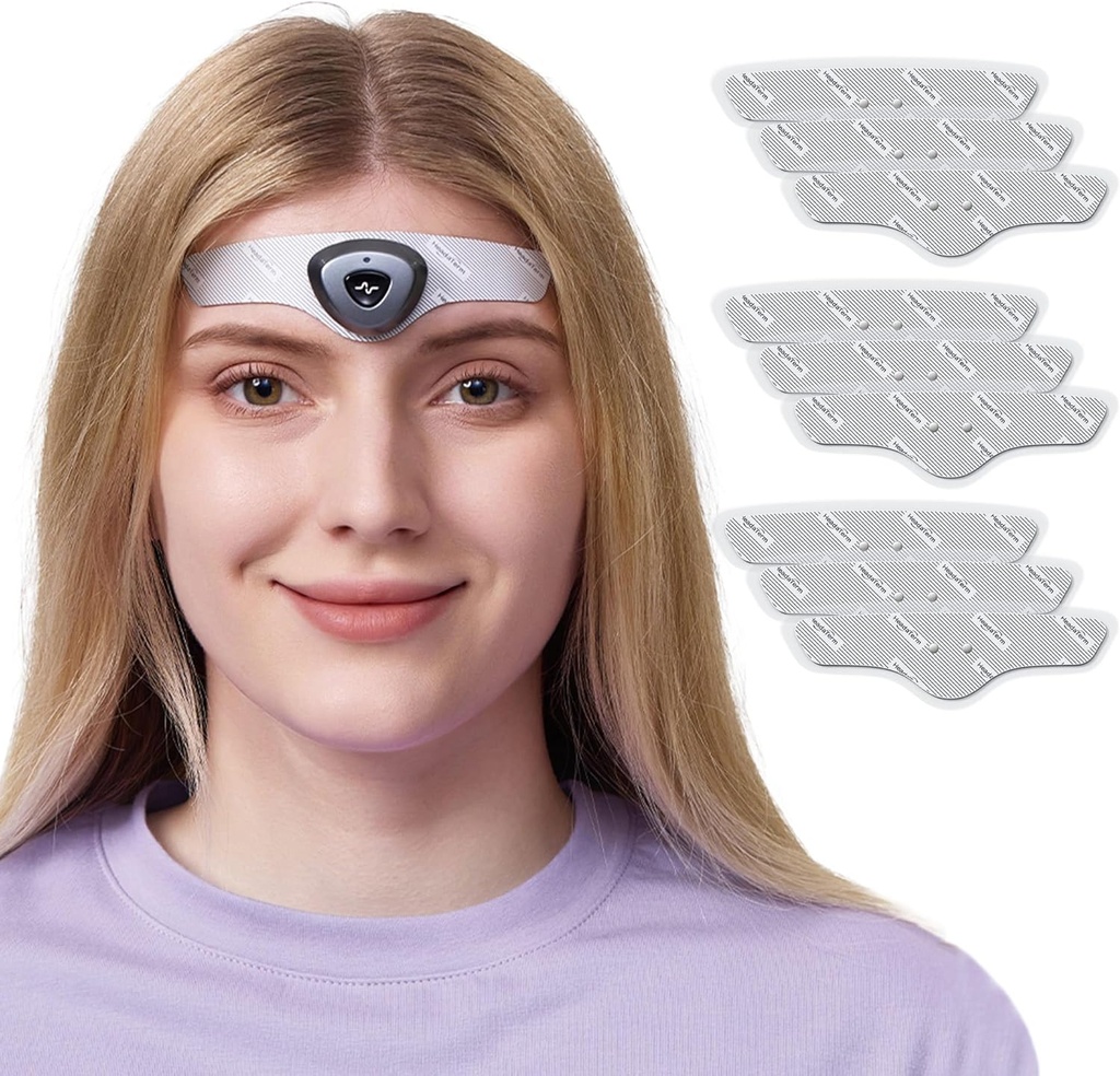 HeadaTerm-2 Migraine Relief Device e-TNS Technology Rechargeable Head Cap Trattamento per emicrania e mal di testa, Droga-Free, Clinically Proven, Fast-Acting, Nessun effetto collaterale (1* HeadaTerm 2 +9*Electrodes)