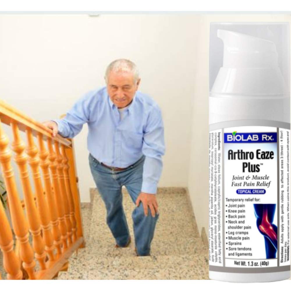 Arthro Eaze Plus - Arthritis Pain Relief Crema per mano, ginocchio, piede, schiena, collo e giunzioni di polso Dolore – Fast-Acting, Non-Greasy- per Artrite, Tendinite.