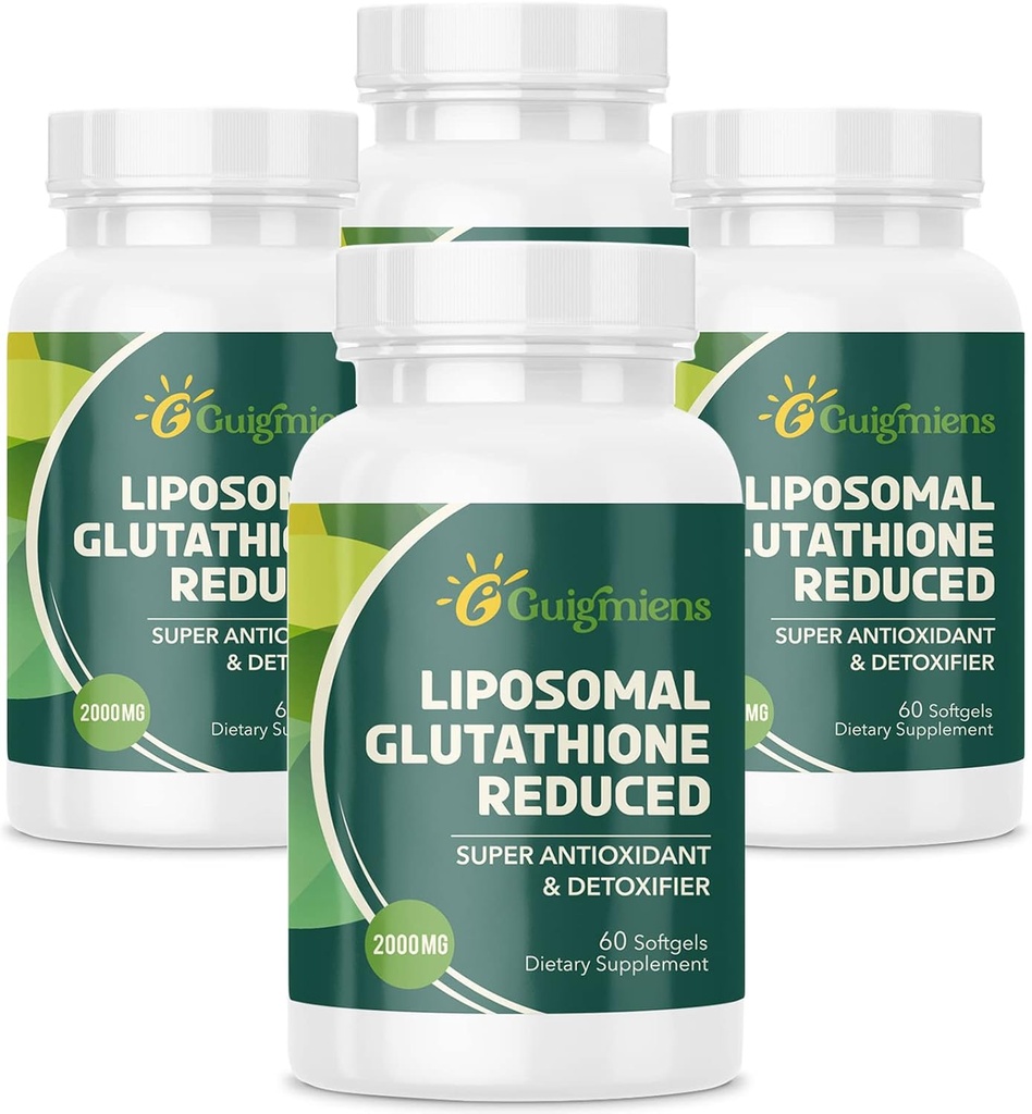 Glutathione liposomico 2000 MG, 10x migliore assorbimento,Glutathione supplemento con acido ialuronico + collagene peptide + resveratrolo, Antiossidante potente,invecchiamento della salute, salute immunitaria,240 conte
