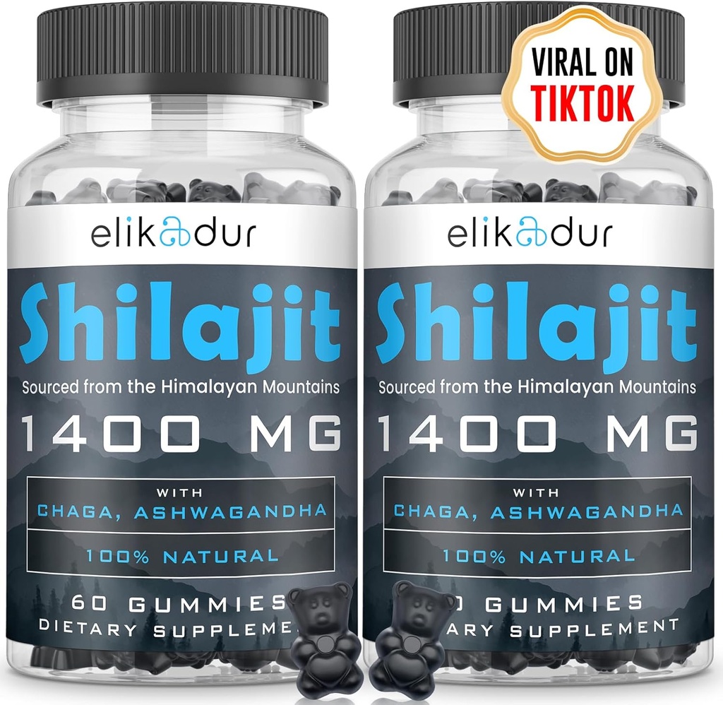 84,000 MG Organic Shilajit Gummies con 85+ Trace Minerals, Acido Fulvico, Shilajit per uomini e donne, Energy & Immune Support, High Potency Gold Grade, Sugar-Free, Vegan, 100% Natural 120 Gummies