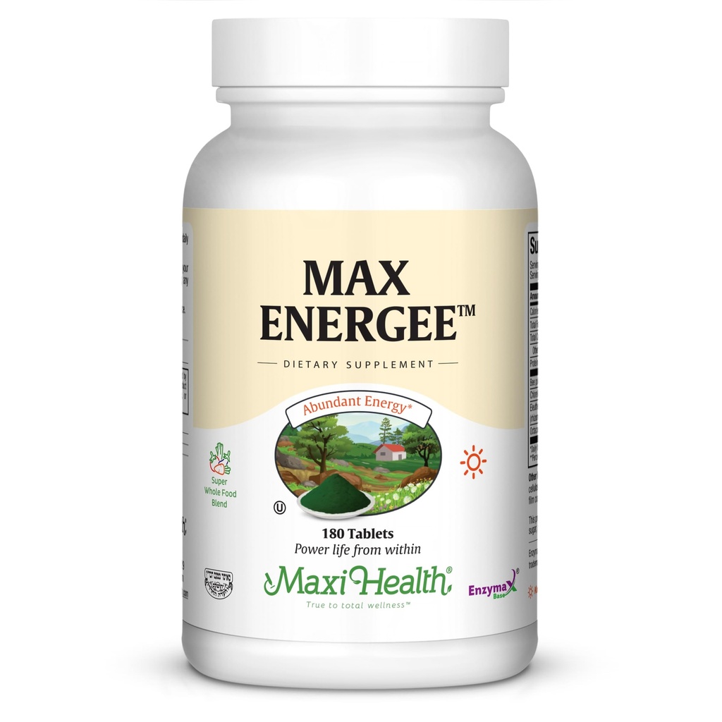Maxi Health Max Energeee - Energia Naturale e Stamina Booster - 180 compresse - Kosher