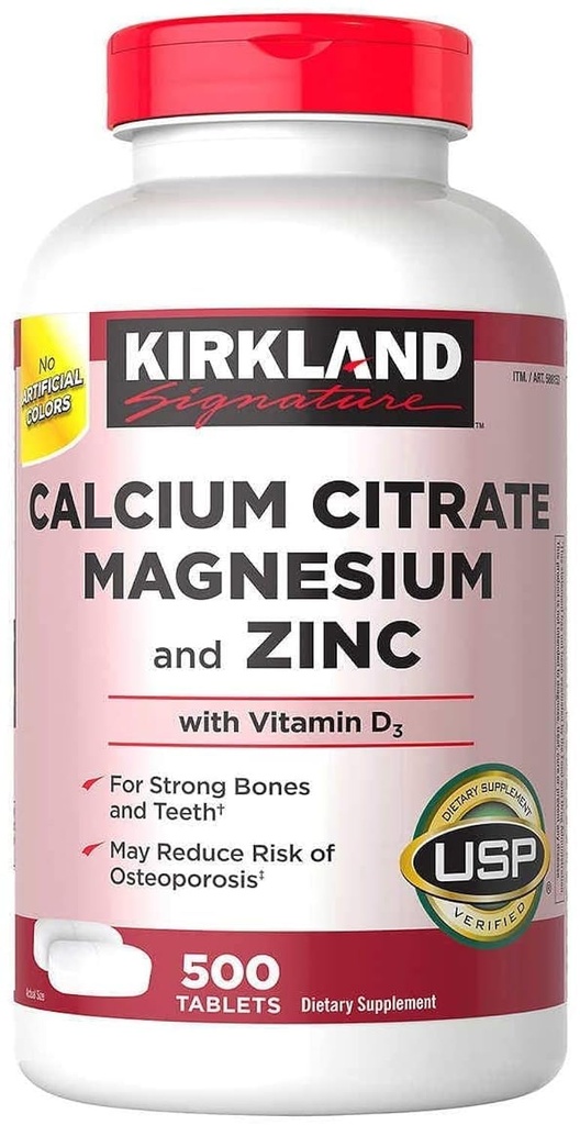 Kirkland Firma Calcio Citrato Magnesio e Zinco, 500 compresse
