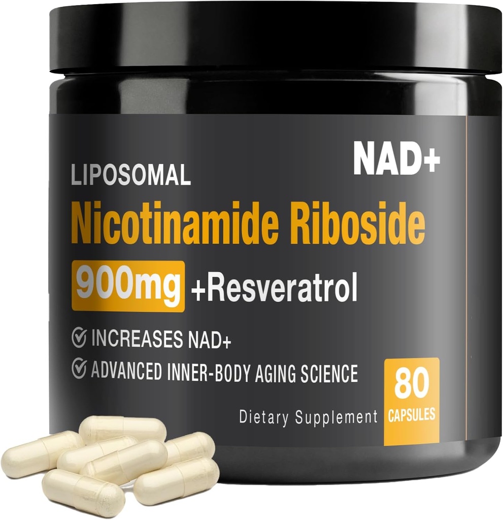NAD+ Supplemento - NAD+ Booster per adulti 900mg con Nicotinamide Riboside (NR) e Resveratrolo Quercetin USA-063-0911XL-141NAD