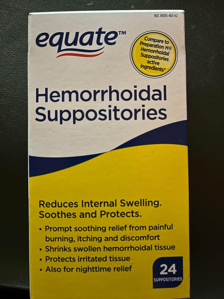 Equate Hemorrhoidal Suppositories 24 Ct di Equate