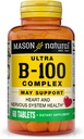 MASON NATURAL Ultra B-100 Complex - Cuore sano e sistema nervoso, migliora la funzione immunitaria e il metabolismo energetico, 60 compresse