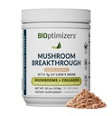 BIOptimizers Mushroom CaffÃ ̈ Alternativa – Caramel salato Bevanda – Lion's Mane, Chaga, Reishi + Collagen Peptides per Focus, Energy & Gut Health – Funghi adaptogeni & MCT Powder – 30 Servings