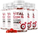(5 Pack) Vital Grow XL Gummies Uomo - Gummies Performance Uomo 1050MG Vital GrowXL Blend, Vital Growth Gummy Advanced Formula, 300 Gummies per 5 Mesi