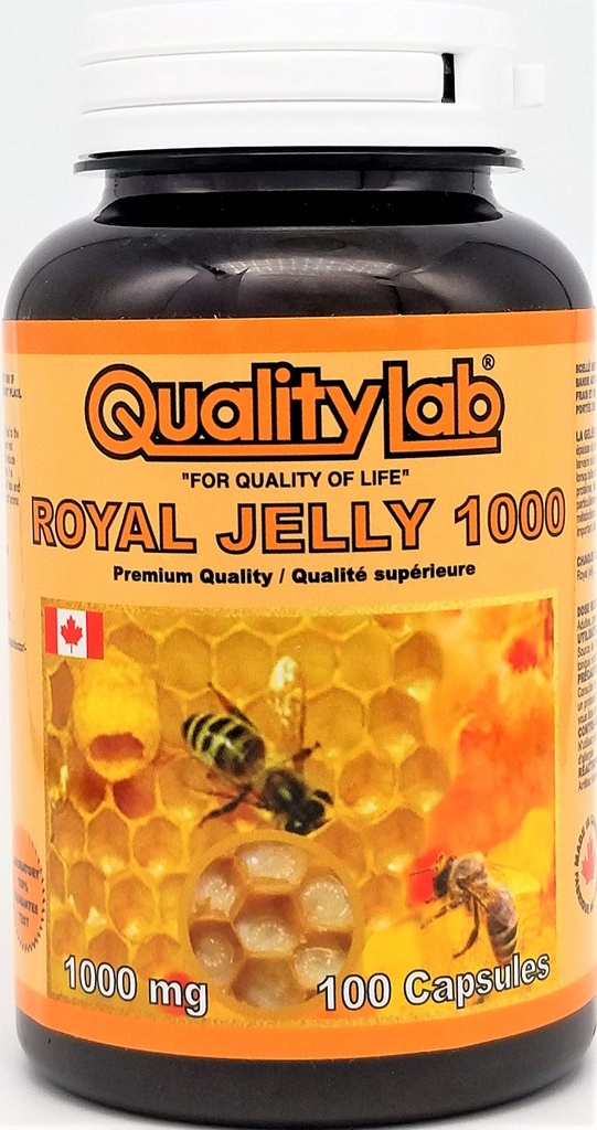 Royal Jelly 1000 mg 100 capsule softgel (Made in Canada)