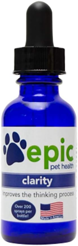 Clarity - Tutti i supplementi di liquido naturale per gli animali vecchi o di malattia che migliora la cognizione - Facile da usare - La nebbia sopra il viso e mettere in cibo e acqua (Dropper, 2 oncia)