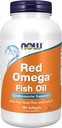 NOW Alimenti Integratori, Rosso OmegaTM con CoQ10 30 mg e Omega-3 Fish Oil, Supporto cardiovascolare*, 180 Softgels