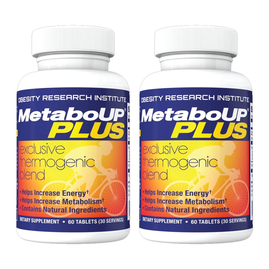 Lipozene MetaboUP Plus - 2 bottiglie da 60 Ct - Perdita di peso termogenico - Pillole di Booster di energia