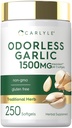 Carlyle Odorless Aglio Softgels 1500mg | 250 Count | Non OGM, Gluten Free Extract Supplement