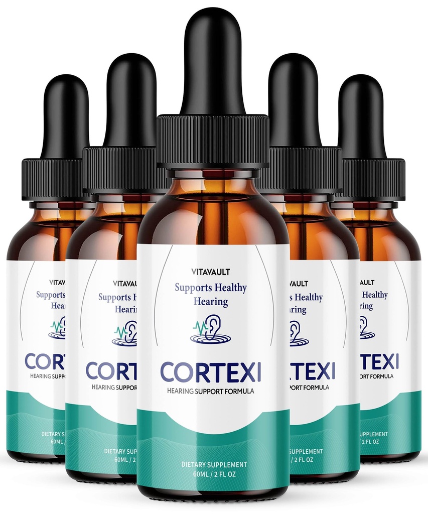 Cortexi Ear Drops - Cortexi Hearing Support Drops, Cortexi Drops, Cortexi Recensioni - promuove Auditory Clarity, Supports Healthy Hearing 5 Packs