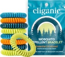 Cliganic 25 Pack Bracciali a Mosquito Repellent per Adulti e Bambini - Bande Naturali senza DEET, Avvolte individualmente
