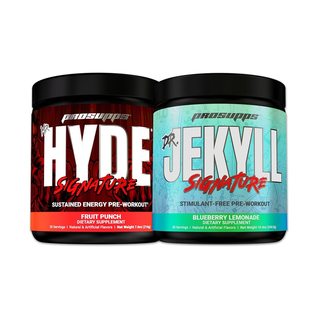 PROSUPPS Mr. Hyde Signature Fruit Punch e Dr. Jekyll firma Blueberry Lemonade Bundle