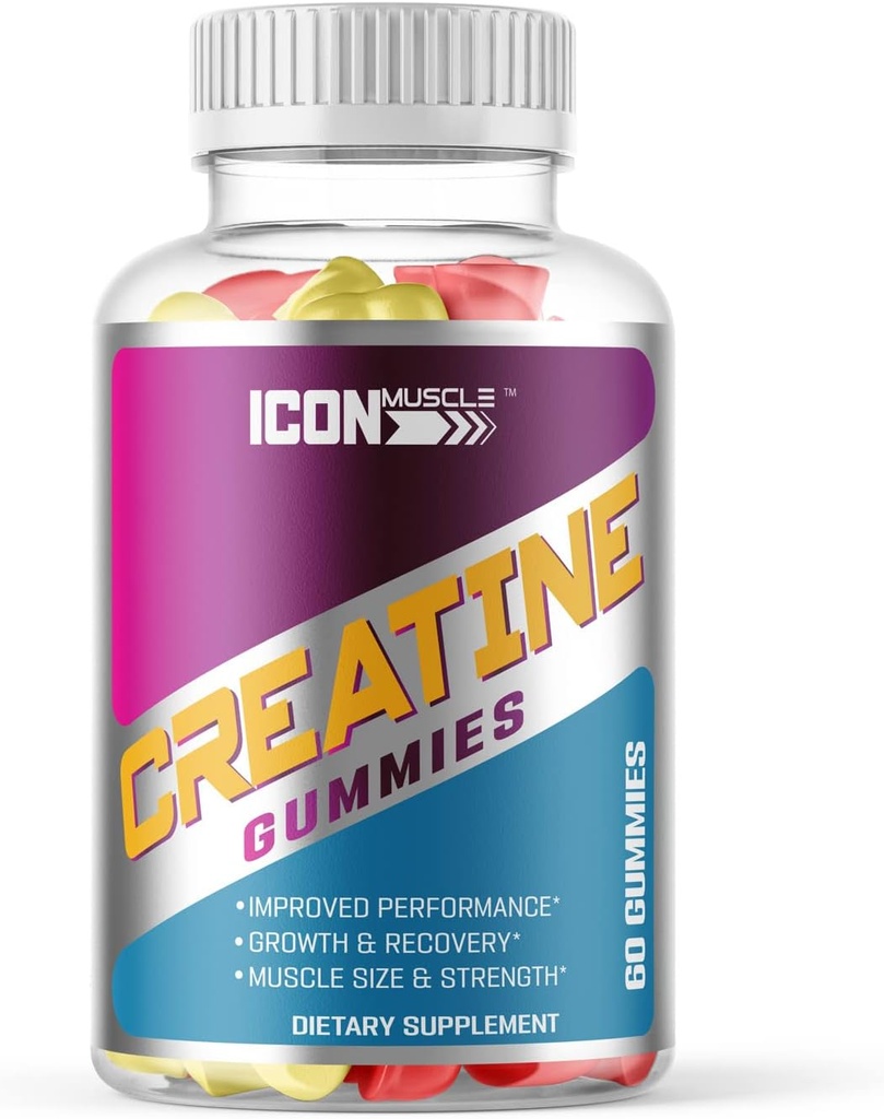 Creatina Gummies | Monoidrato Creatina | Crescita del muscolo e resistenza | Ripristino dell'allenamento | Sapori naturali