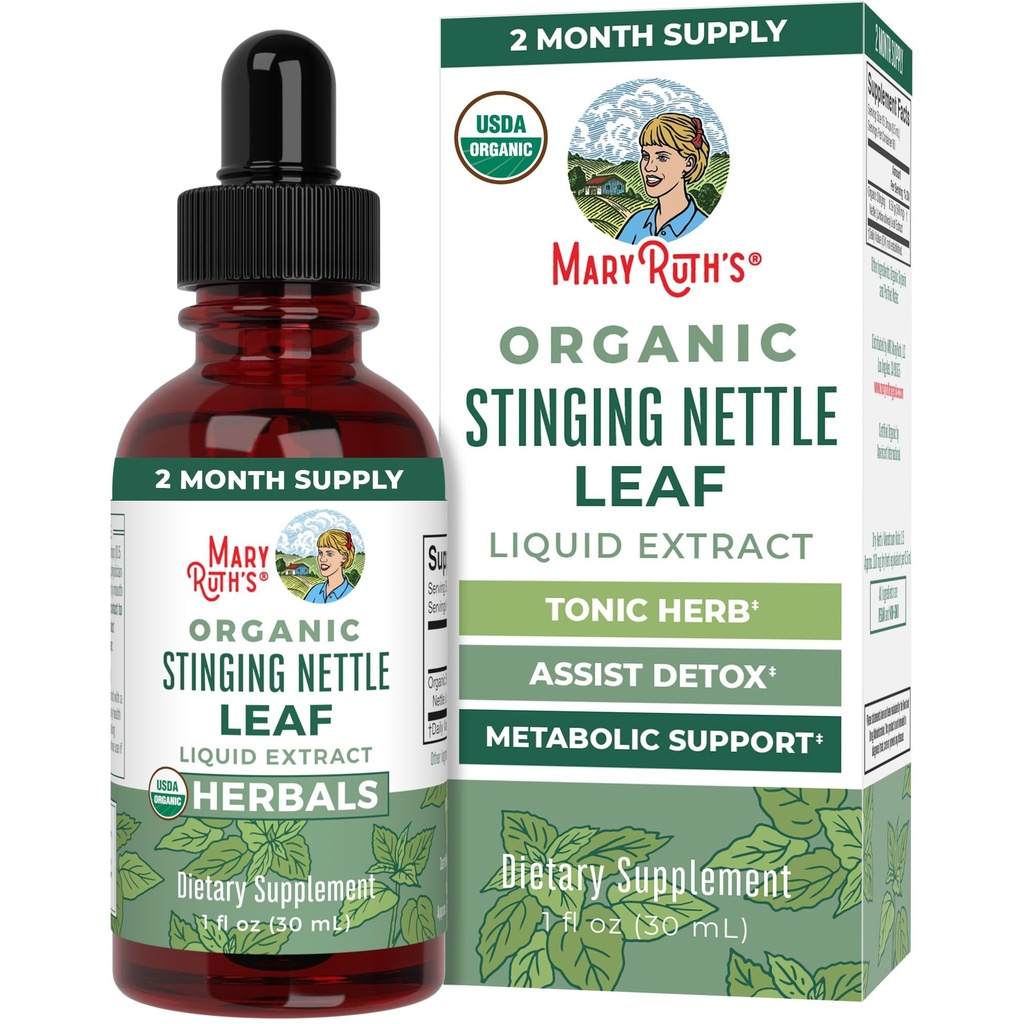 MaryRuth Organics Sting Nettle Leaf Extract | Detox Supplement Herbal Drops | USDA Organic | Vegan | Non-GMO | Gluten Free | 1 Fluid Oz