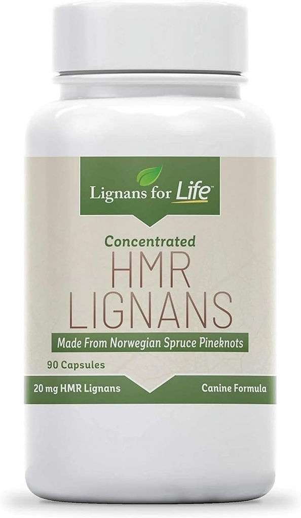 Lignans for Life HMR Lignans 20mg - 90 Capsules - Vitamina per animali sani | Multivitamina naturale | Integratore benessere | Salute complessiva con Phytonutrients