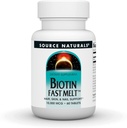 Fonte Naturals Biotin Fast Melt, Hair Skin e Nail Support*, 10.000 mg - 60 compresse di fusione veloci