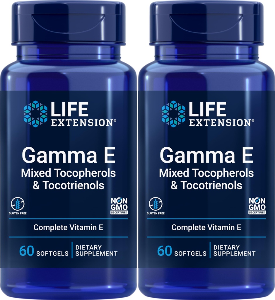 Gamma E Tocoferoli Misti & Tocotrienols 60 Softgels (Pack of 2)
