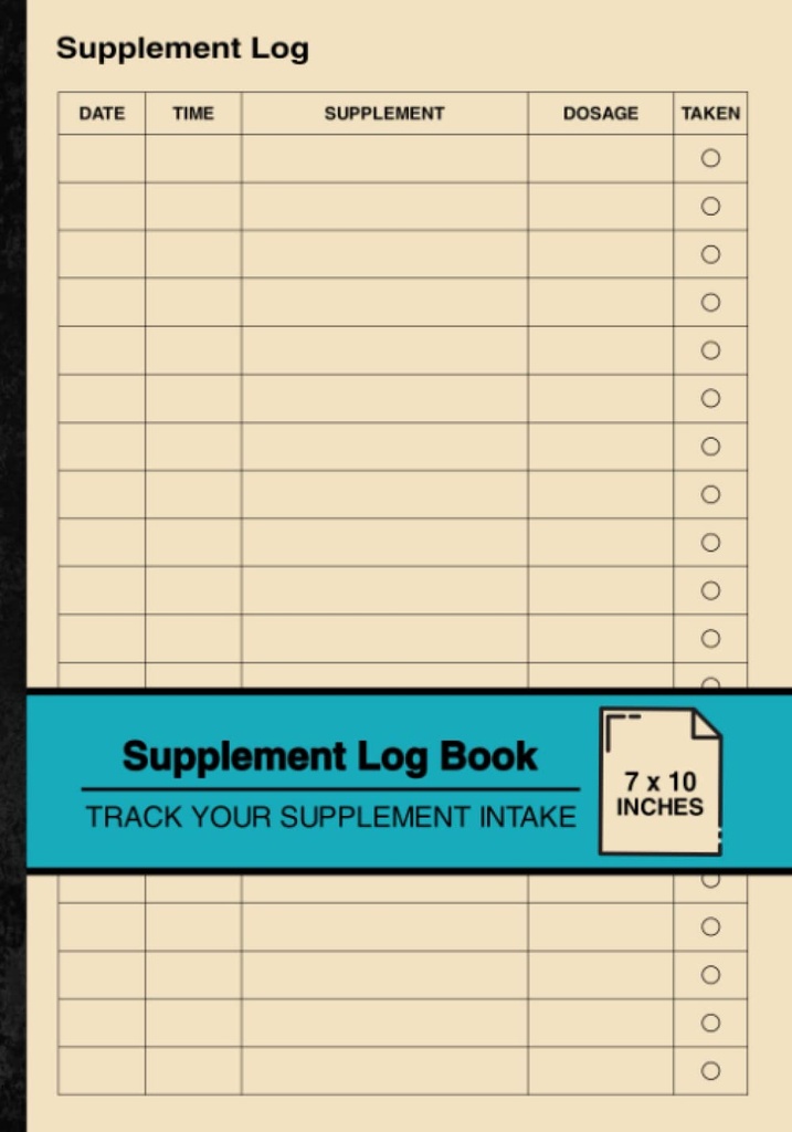 Supplemento Log Book: Semplice Supplemento Logbook | Traccia il tuo Supplemento | Medium