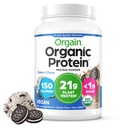 Orgain Organic Vegan Protein Powder, Cookies & Cream - 21g Plant Based Protein, 7g Prebiotic Fiber, Low Net Carb, Nessun Lattosio Ingredienti, Non Aggiunto Zucchero, Non OGM, Per Shakes & Smoothies, 2.03 lb