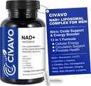 NAD+ Supplemento per gli uomini 1000mg, NAD+ con Resveratrolo, CoQ10, L-Citrulline & Maca Root – Energia cellulare, Supporto per l'invecchiamento sano, Antiossidante, Ossido Nitrico Salute Prostatica per gli uomini – 60 capsule