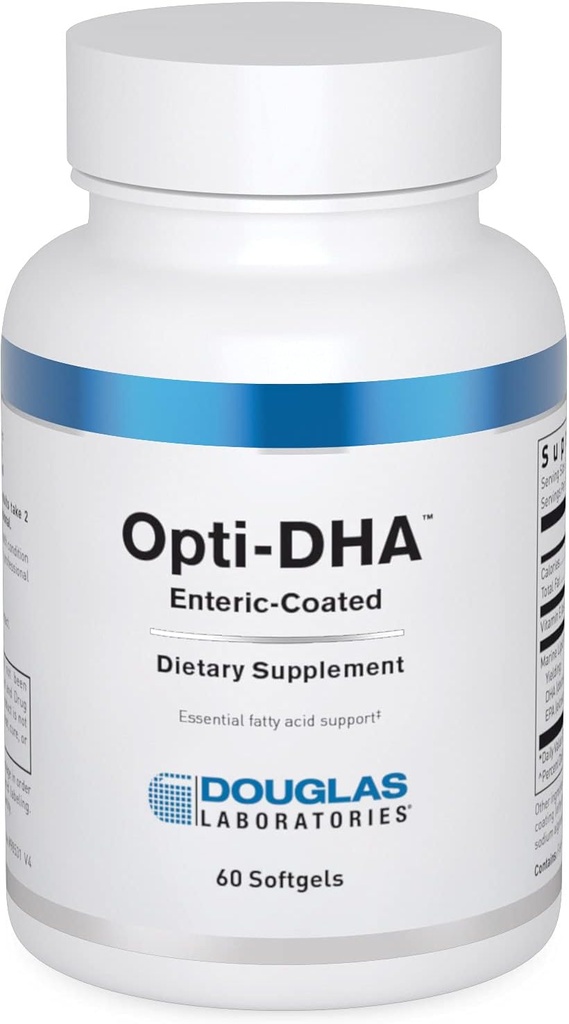 Douglas Laboratories Opti-DHA Enteric-Coated | Acidi grassi essenziali Omega-3 per la salute cardiovascolare | 60 capsule
