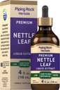 Piping Rock Nettle Leaf Extract | 4 Fl Oz | Liquido Premium | Tintura botanica certificata | Alcohol Gocce libere | Urtica Dioica | Vegetariano | Non OGM, Integratore senza glutine