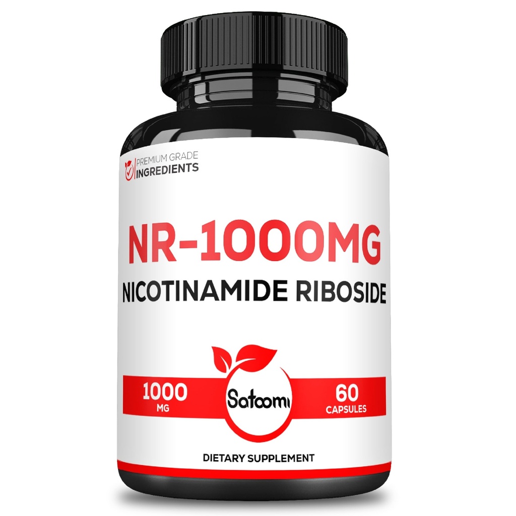 Satoomi NAD Nicotinamide Riboside - NR 1000mg Supplemento - 60 Conta per 30 giorni