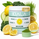 Kiala Nutrition Super Greens, Polvere di verde organico con Spirulina & Chlorella per la digestione, Gut Health, Immunity, Energy, Gluten Free, Vegan, Sugar Free, Spectra Blend, Lemon Drop, 30 Servings