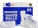 Gauze Rolls Pack di 24 – Premium Quality Lint e Latex-Free 4 pollici x 4.1 Yards Conforming Stretch Bandages Progettato per Efficace Wound Care & Comfort - Ideale per l'uso come fascia mammaria