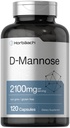 Horbäach D-Mannose | 2100mg | 120 capsule | Potenziamento più alto | Non OGM & Gluten Integratore gratuito