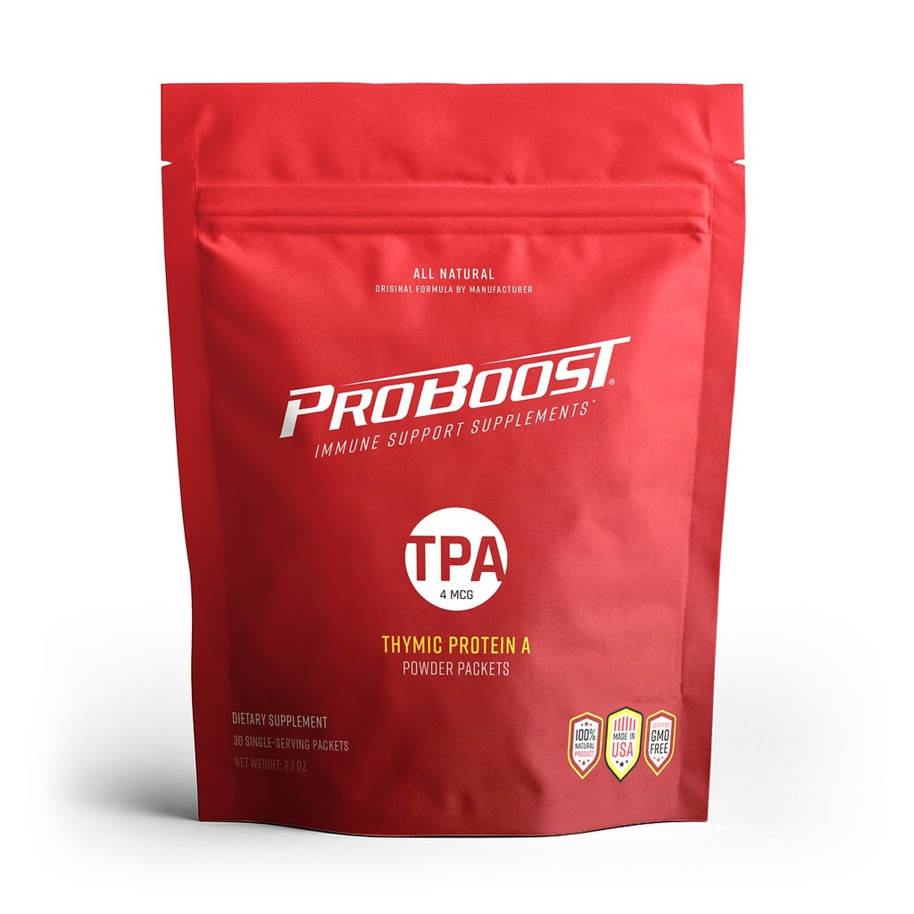 Thymic Protein A Powder Packets (4 McG TPA) – Integratore di supporto del sistema immunitario - Formula naturale, non OGM - 30 Packets