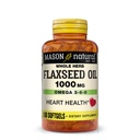 MASON NATURAL Flaxseed Oil 1000mg – Omega 3-6-9 Softgels per la salute del cuore – Integratore a base di erbe a freddo – senza glutine, non OGM, 100 Softgels