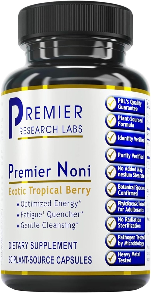 Premier Research Labs Premier Noni - Organic Noni Capsule, Noni Fruit Powder Pills, Noni Extract Supplement per Gut Health, Energy & Immune Health Support - 60 Capsule Vegetariani