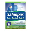 Salonpas Pain Relief Patch, 20 Conte (Pack of 1), Fino a 12 ore Rilievo temporaneo di dolore da lieve a moderata, Backache, Muscolo del dolore, Sprains, Bruises