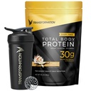 Trasformazione Vanilla Protein Powder & Performance Insulated Shaker Bottiglia | 30G Multi-Protein Superblend | Peptidi di collagene, Uova White & Plant Blend | Olio MCT | Aminoacidi BCAA