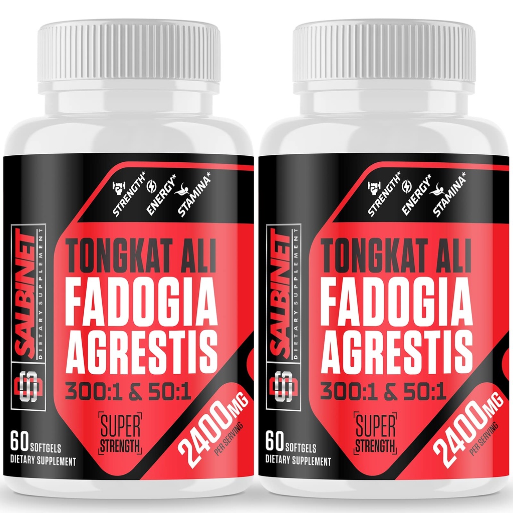 2400mg Fadogia Agrestis Tongkat Ali Integratori - Terzi Testati - 1400mg Fadogia Agrestis & 1000mg Tongkat Ali, Massima Forza, Massa Muscolare & Performance Atletica, 2 Pacchetti