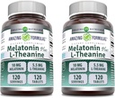 Amazing Formulas Melatonin 10 Mg Plus L-Theanine 5.5 Mg Supplemento | 120 compresse | Non-GMO | Gluten Free | Made in USA | Confezione di 2