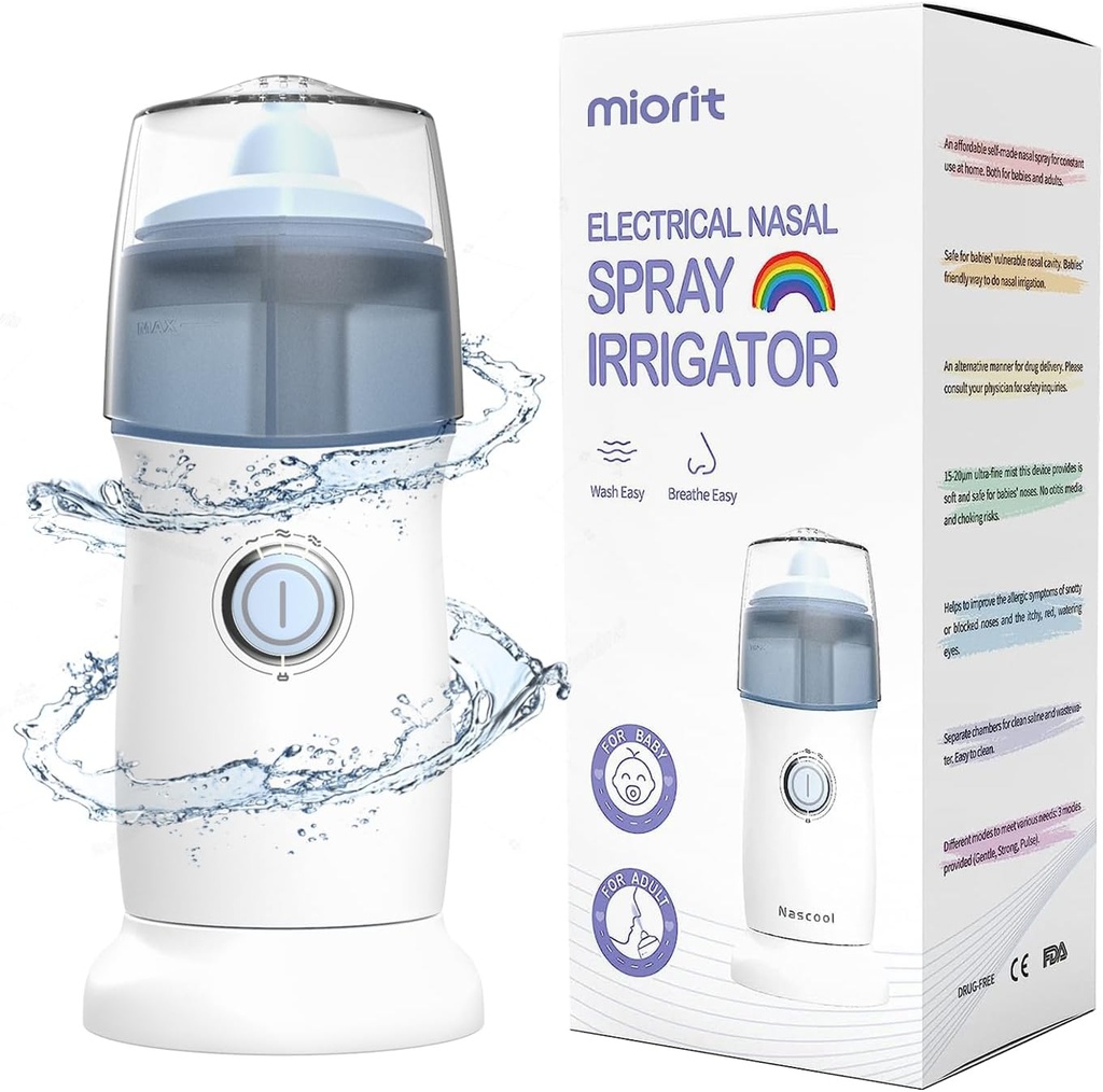 Irrigazione nasale Sistema nasale Rinse Irrigatore - Electric Neti Pot per l'irrigazione nasale - Sinus Rinse Kit